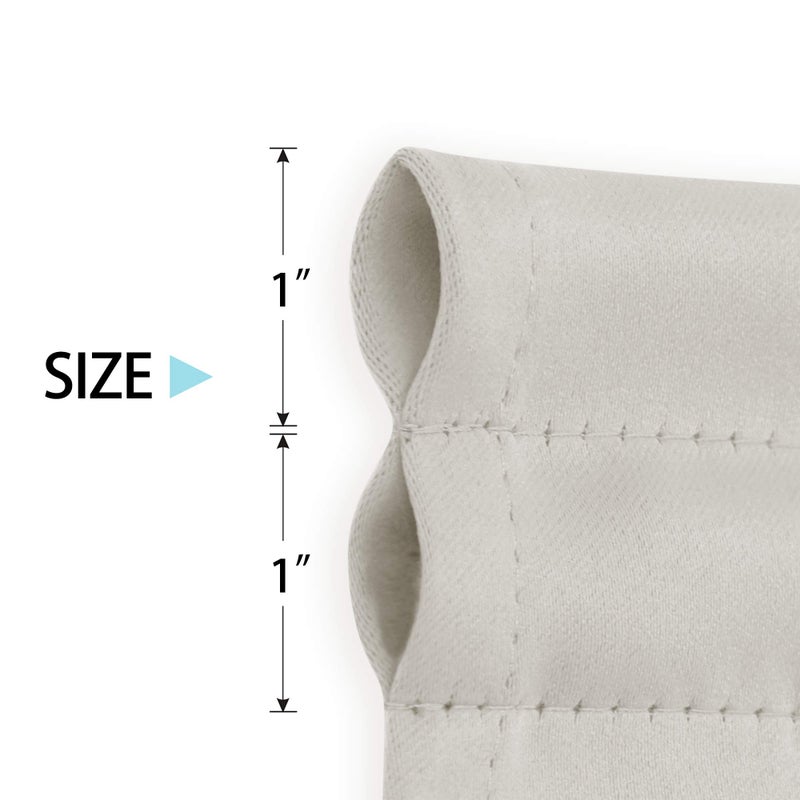 Deconovo Blackout Door Curtain for Glass Doors & Sidelights, Thermal Insulated Privacy Panel with Dual Rod Pockets & Adjustable Tieback, Machineâ€‘Washable Curtain (54W x 40L, Light Beige, 1 Panel) - Image 3